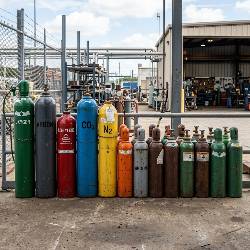 Various industrial gas cylinders for manufacturing and welding in Sri Lanka - Gass.lk